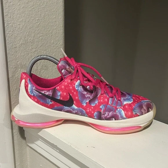 Nike KD 8 Kevin Durant Aunt Pearl Youth 5.5 Womens sz 7 Pink Floral 837786-603 - Picture 5 of 9